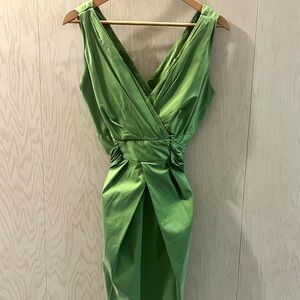 Classic Spring Suzi Chin Maggy Elegant Boutique V-Neck Sleeveless Dress Size 8